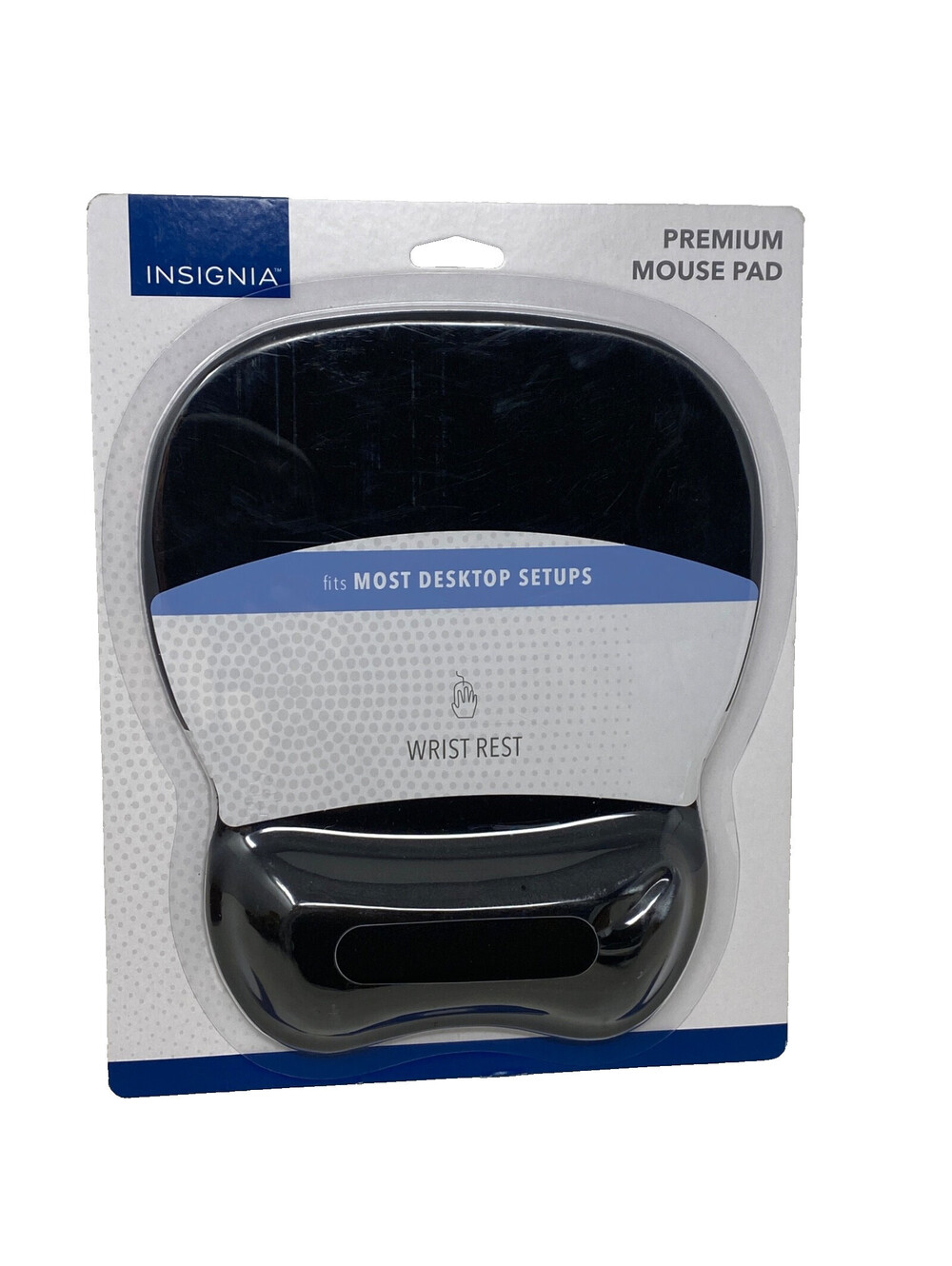 Insignia Premium Mouse Pad Fits Most Desktop Setups has Wrist Rest